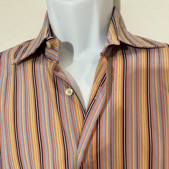 ETRO Men’s Striped Button Down Shirt Sz M or 40 - Picture 3 of 6